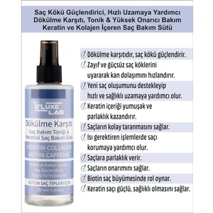 D'Luxe Lab Dökülme Karşıtı Saç Bakım Toniği & Keratinli Saç  Bakım Sütü