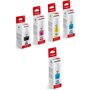 Gı-40 Pixma G6040 4 Renk Orjinal Mürekkep Seti + 1 Mavi Hediye 