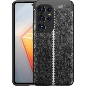 Galaxy S23 Ultra Kılıf Deri Desenli Kamera Korumalı Silikon