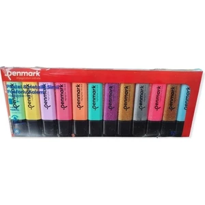 12 Renk Pastel & Metalik Simli Fosforlu Kalem Seti 12'li Paket