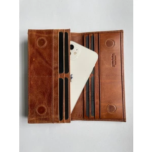 SANAT LEATHER SL-2161 Hakiki Deri Telefon Bölmeli Unisex Cüzdan