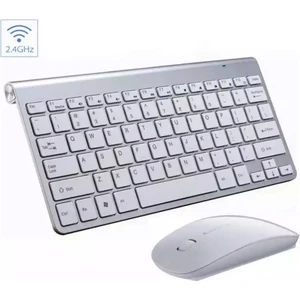 Casper Vıa T7D Uyumlu Kablosuz Wireless Taşınabilir Klavye Mouse Set Q Klavye Beyaz