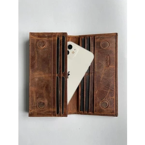 SANAT LEATHER SL-2161 Hakiki Deri Telefon Bölmeli Unisex Cüzdan