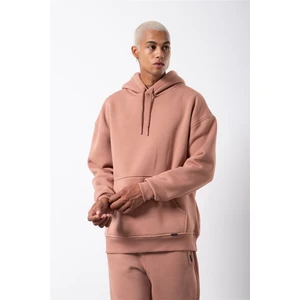 Oversize Cepli Kapüşonlu Sweatshirt Copper