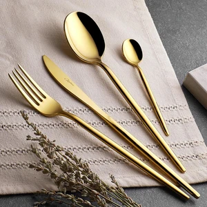 Amore Titanyum Parlak Gold 72 Parça Çatal Kaşık Bıçak Takımı