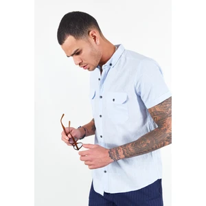 Mavi Kısa Kol Erkek Gömlek | MJ22S111153