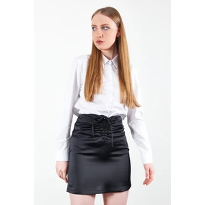 Beyaz Poplin Kadın Gömlek | MKS166847-01