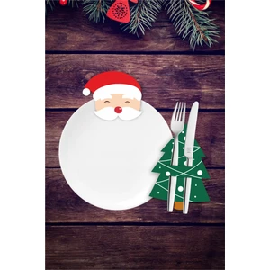 Neşeli Günlerim Yılbaşı Christmas Servis Süsleri 6 Kişilik