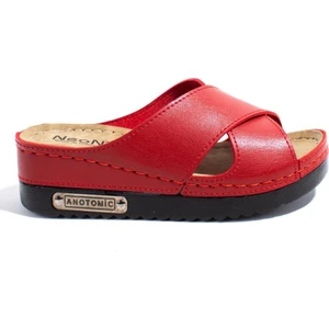 DZA37-3029 Kırmızı Günlük  Kadın Terlik