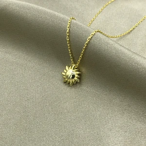 Jewel By Aila Gold Kaplama Tasarım Güneş Kolye