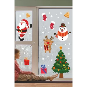 Neşeli Günlerim Yılbaşı Temalı Cam Duvar Mobilya Sticker 35X100 cm