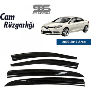 STS Oto Aksesuar Cam Rüzgarlığı Renault Fluence 2009-2017 Mügen Tip Piano Black