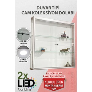 - Camlı Vitrin - Cam Dolap - Camlı Koleksiyon Vitrini - Duvar Tipi - Kupa Dolabı (Kurulu ve Kullanıma Hazır Gönderilmektedir.)  - D001S