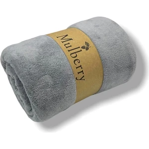 Wellsoft Battaniye, Televizyon Battaniyesi, Peluş, Polar Battaniye, Çift Kişilik 220 x 230 cm -Gri
