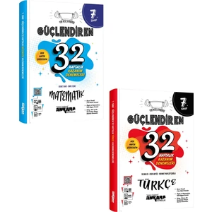 Ankara Yayıncılık 7.Sınıf  Matematik + Türkçe Güçlendiren 32 Haftalık Deneme Seti 2023