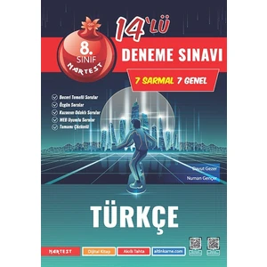 Nartest Yayınevi 8. Sınıf Mod Türkçe 14 Deneme Sınavı