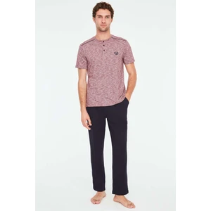 Mod Collection - Erkek Mürdüm Patlı Pijama Takımı