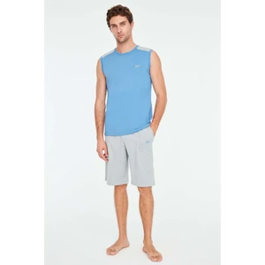 Mod Collection - Erkek Indigo Atlet Şort Takımı