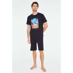 Mod Collection - Erkek Lacivert T-Shirt Şort Takımı