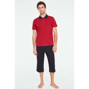 Mod Collection - Erkek Bordo Kapri Takımı 3823