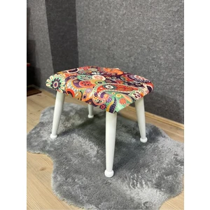 Trend Lake Retro Puf Ayak Ucu Pufu Makyaj Koltuğu Puf Bench Ayak Dayama Ahşap Ayak Puf