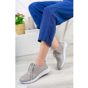 Fileli Gri Spor Ayakkabı