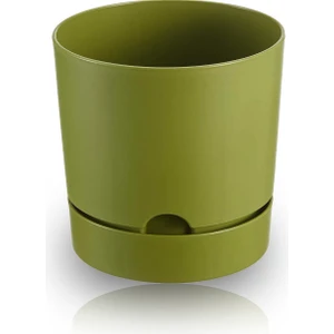 0,5 Litre Begonya Saksı 9cm Mat Plastik Drenajlı Tabaklı Çiçek Saksısı