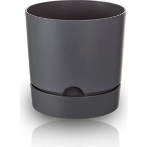 0,5 Litre Begonya Saksı 9cm Mat Plastik Drenajlı Tabaklı Çiçek Saksısı