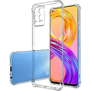 Oppo A54 Uyumlu Kapak Kamera Korumalı Şeffaf Airbag Antishock Köşe Korumalı Silikon Kılıf