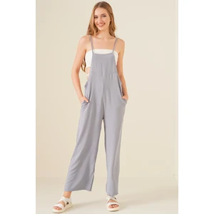 7019 Askılı Bahçivan Tulum - Gri