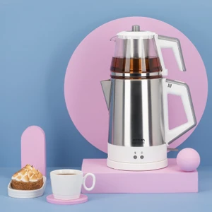 Bella Gusto Çay Makinesi Cam Beyaz