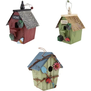 3 Adet Ahşap Kuş Evi, Retro Sanat ve El Sanatları Ülke (Yurt Dışından)