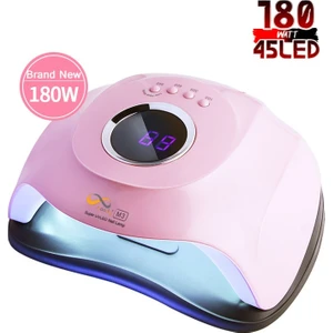 M3 180 Watt 45 Led Uv Led Kalıcı Oje Protez Tırnak Kurutucu Led Lamba SUN