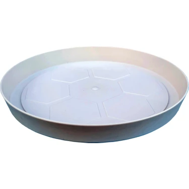 Yalı Saksı Tabağı No2 Beyaz 11CM Serinova Toxa Saksısı Altlığı 2 Numara Plastik Tabak