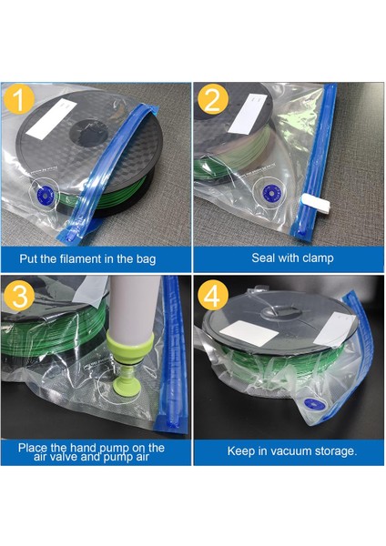 Filament Depolama İçin Manuel Hava Pompası ile 10 Adet Yeniden Kullanılabilir (Yurt Dışından) fırsatları