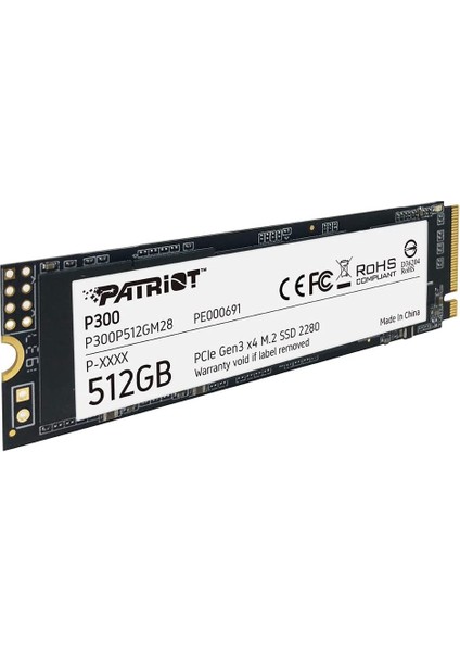 P300 512GB 1700MB-1100MB M.2 2280 PCIe SSD