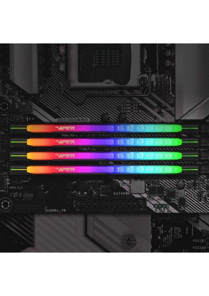 Viper Steel RGB PVSR48G320C8 8GB (1x8GB) DDR4 3200MHz CL18 Gaming Ram