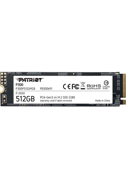 P300 512GB 1700MB-1100MB M.2 2280 PCIe SSD