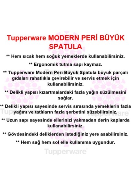 Modern Peri Büyük Spatula Kırmızı Hsgl