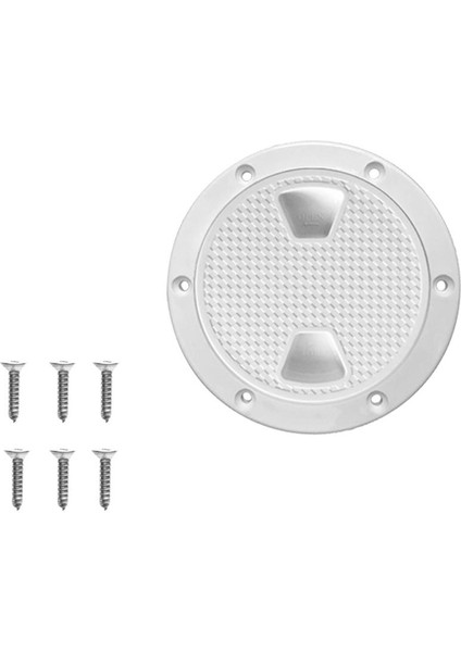 2 Pcs Rv Tekne Yuvarlak Kaymaz Denetim Deniz Güverte Plakası Erişimini Vidalar Beyaz, 4 Inç ve 8 Inç (Yurt Dışından) fiyatları