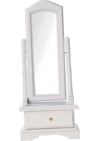1/12 Bebek Ev Mini Ahşap Soyun Ayna Yatak Odası Yaşam Sahneleri Beyaz (Yurt Dışından) fırsatları