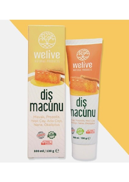 Diş Macunu Misvak Propolis Yeşil Çay Ada Çayı Nane Okaliptus 100 ml