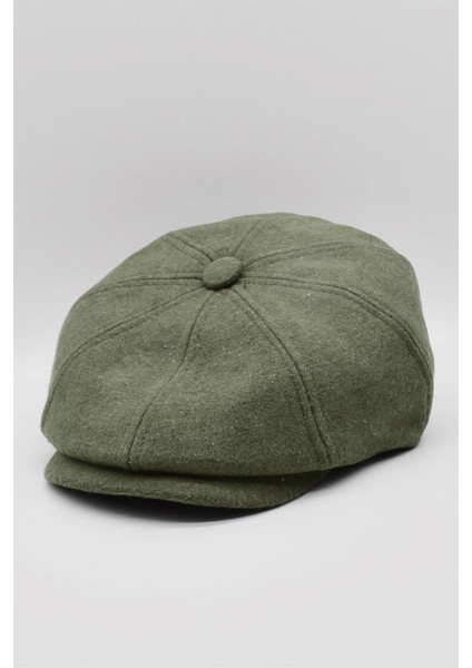 Şapka Kışlık Haki Yün Spor Erkek Kasket