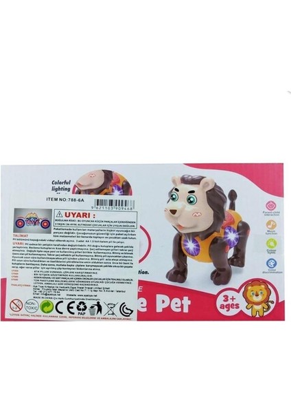 Oyuncak Hareketli Sesli ve Işıklı Sevimli Evcil Hayvanlar Aslan modelleri