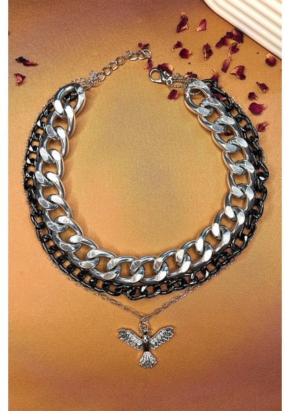 Zirkon Taşlı Çoklu Anka Kolye fiyatları