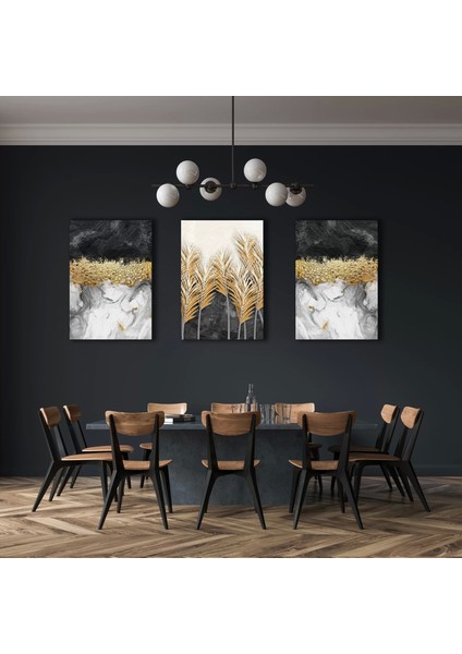 3 Parça Dekoratif Çiçek Kanvas Tablo fiyatları