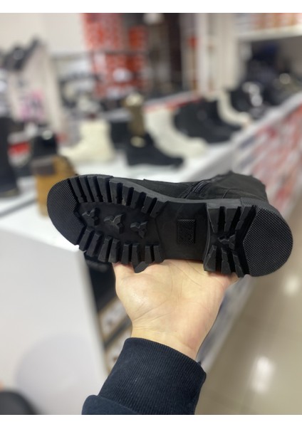 M.p 222-2737ZN Siyah Süet Deri Kadın Bot fırsatları