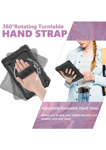 Lenovo Tab M10 Plus 3. Jenerasyon TB-125FU TB-128FU Kılıf Defender Askılı Pars Case Fuji