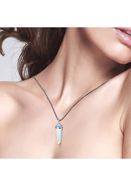 Trend Collection Opal Aytaşı Doğal Taş Kristal Kadın Kolye