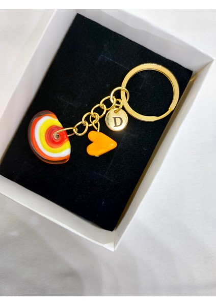 Anahtarlık Murano Turuncu Gökkuşağı